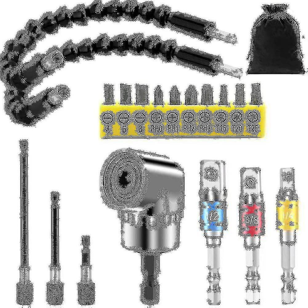 Flexible Drill Bit Extension Set,105 Right Angle Drill Bit Attachment,drill Bit Holder Extension