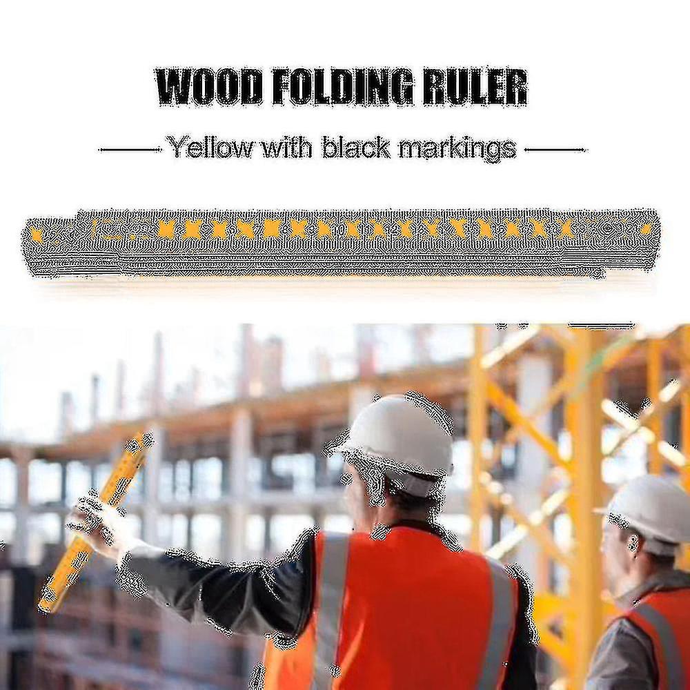 Portable Carpenter Wooden Folding Ruler 100cm/39inch