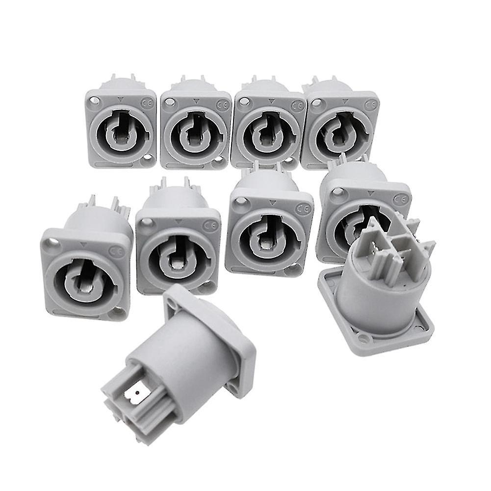 10pcs Powercon Connector 3 Pins 20a 250v Power Speaker Panel Socket Female for Led Screen Stage Lig
