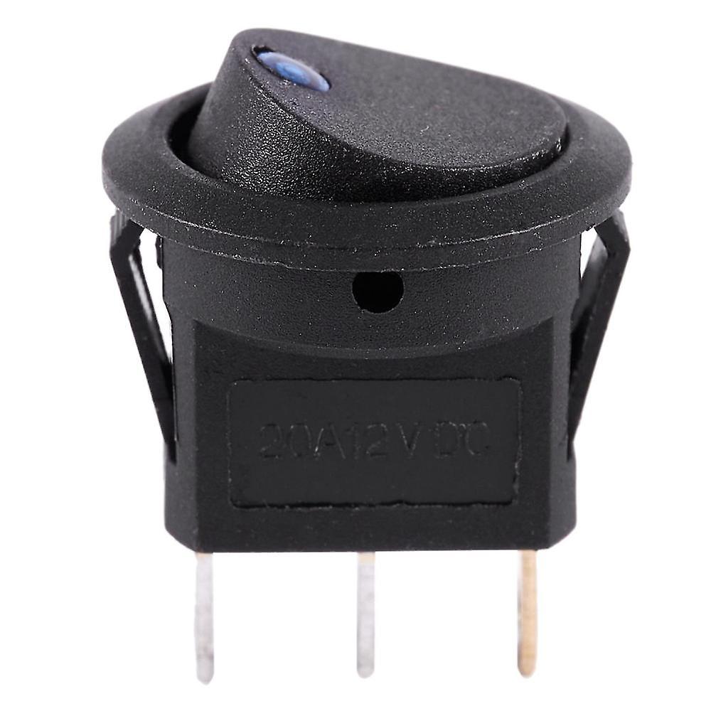 12v Led Inverter Rocking Rocker Switch Round Spst On-off For Boat Car Blue