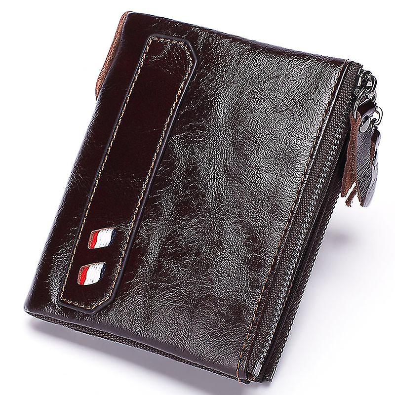 Genuine Leather Wallet Men's First Layer Cowhide Wallet Card Holder