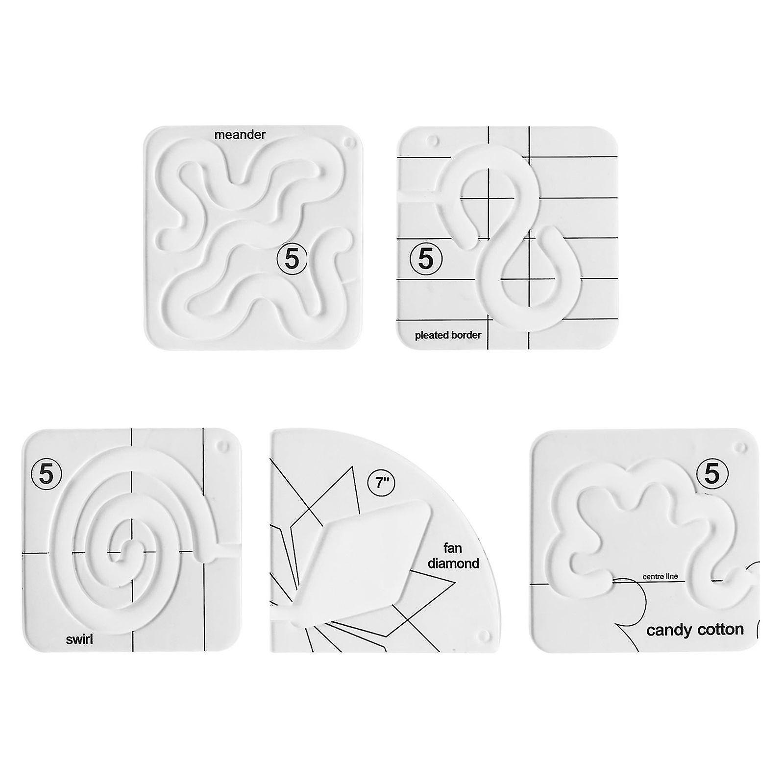 5pcs Patchwork Ruler Quilting Tools Quilting Ruler Templates Set Diy Apparel Sewing Supplies