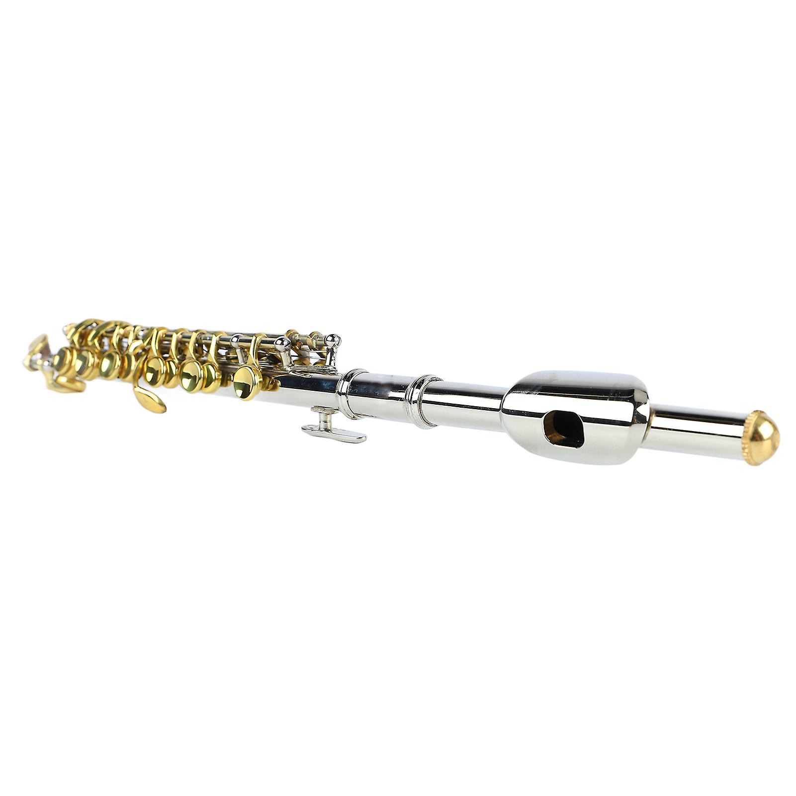 Piccolo Set with Cleaning Rod Cloth Silver Color Gold Key Easy Tuning Beginner Piccolo