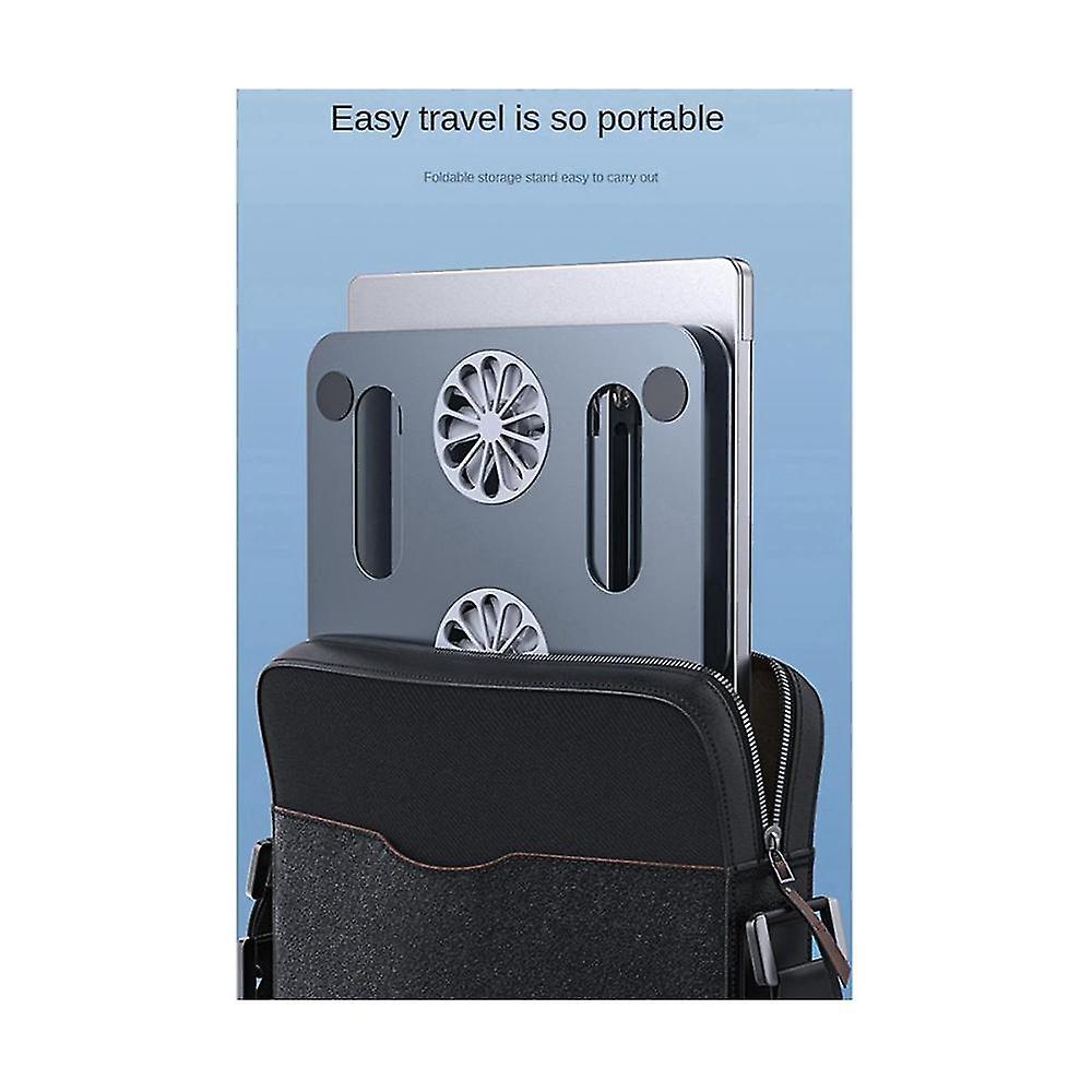 Portable Convenient Laptop Stand Riser Adjustable With Cooling Fans Holder Foldable Bracket,b