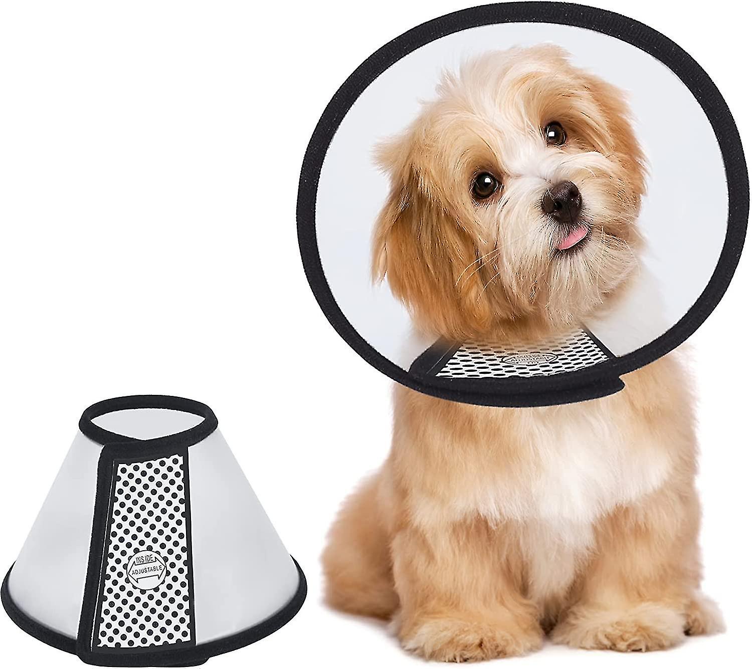 Cat Cone, Adjustable Recovery Pet Cone Lightweight Plastic Elizabethan Collar For Cats, Mini Dogs (b