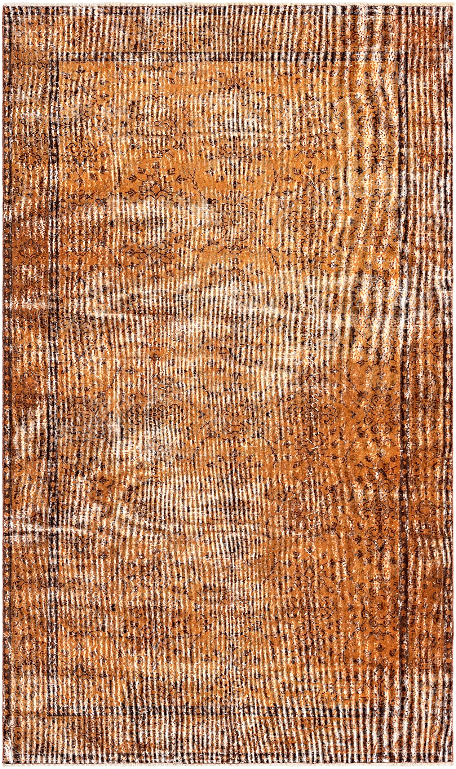 Hadorn ウルトラ ヴィンテージ 165x277 オレンジ ハンドメイド ターキー ラグ