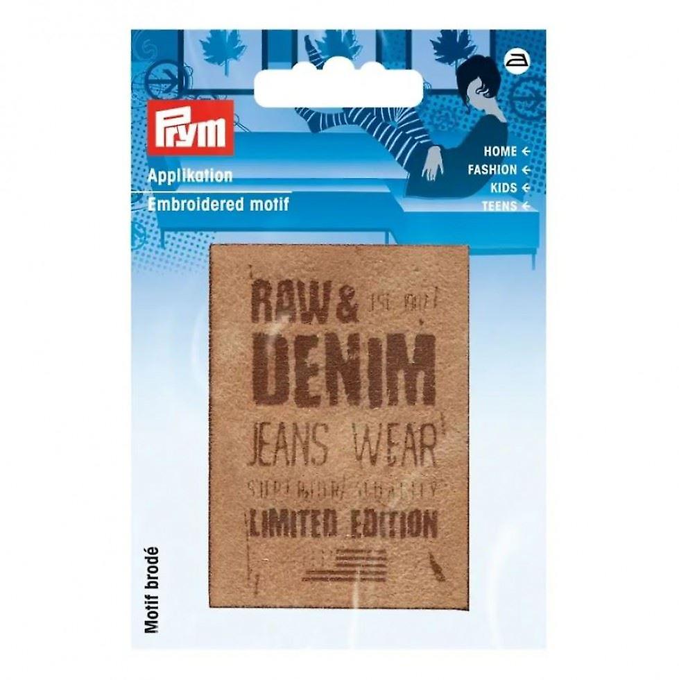 Prym Patch Motif Imitation Suede Raw & Denim - each