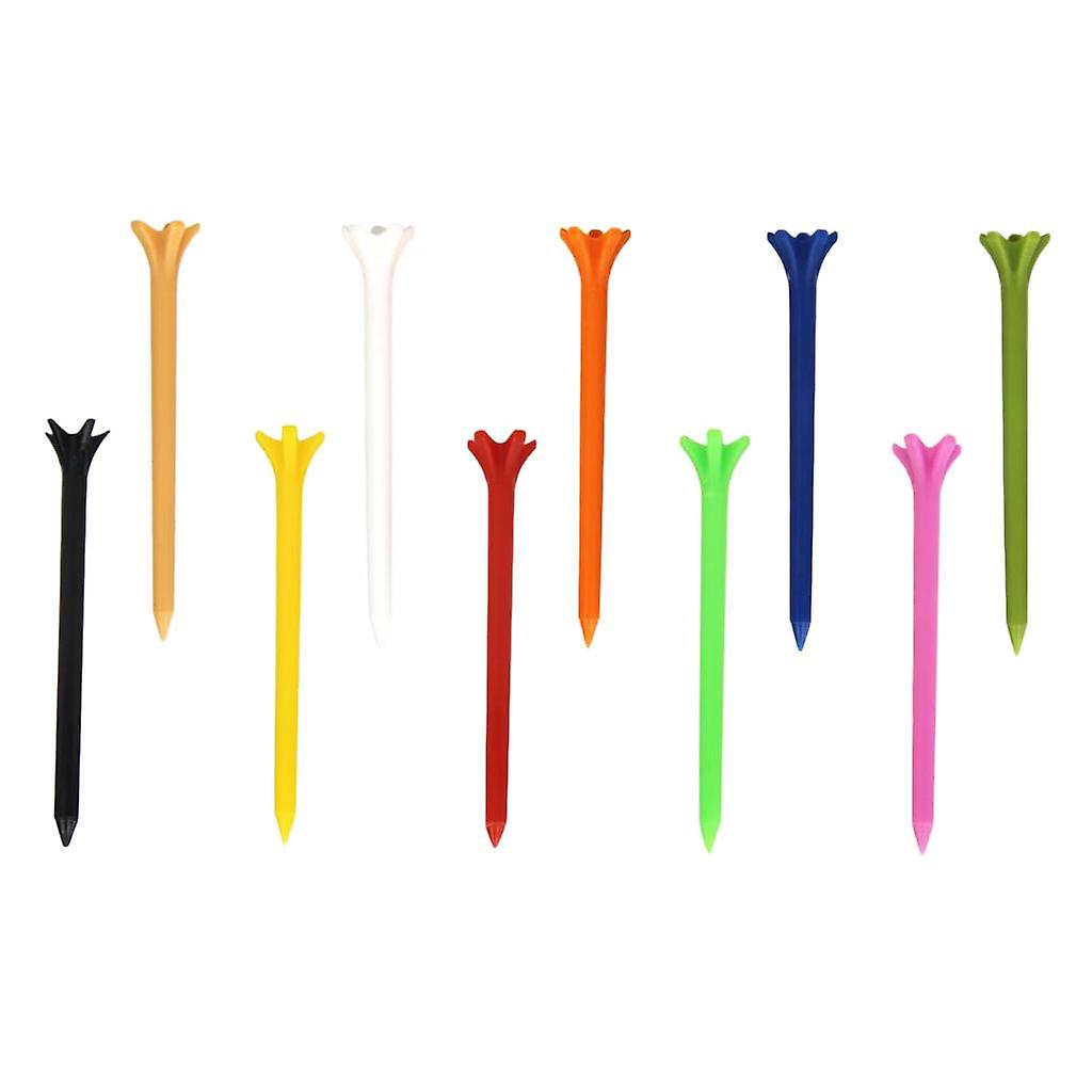 10 Count Premium PE Plastic Golf Tees Crown Claw Tee Replacement 70 mm