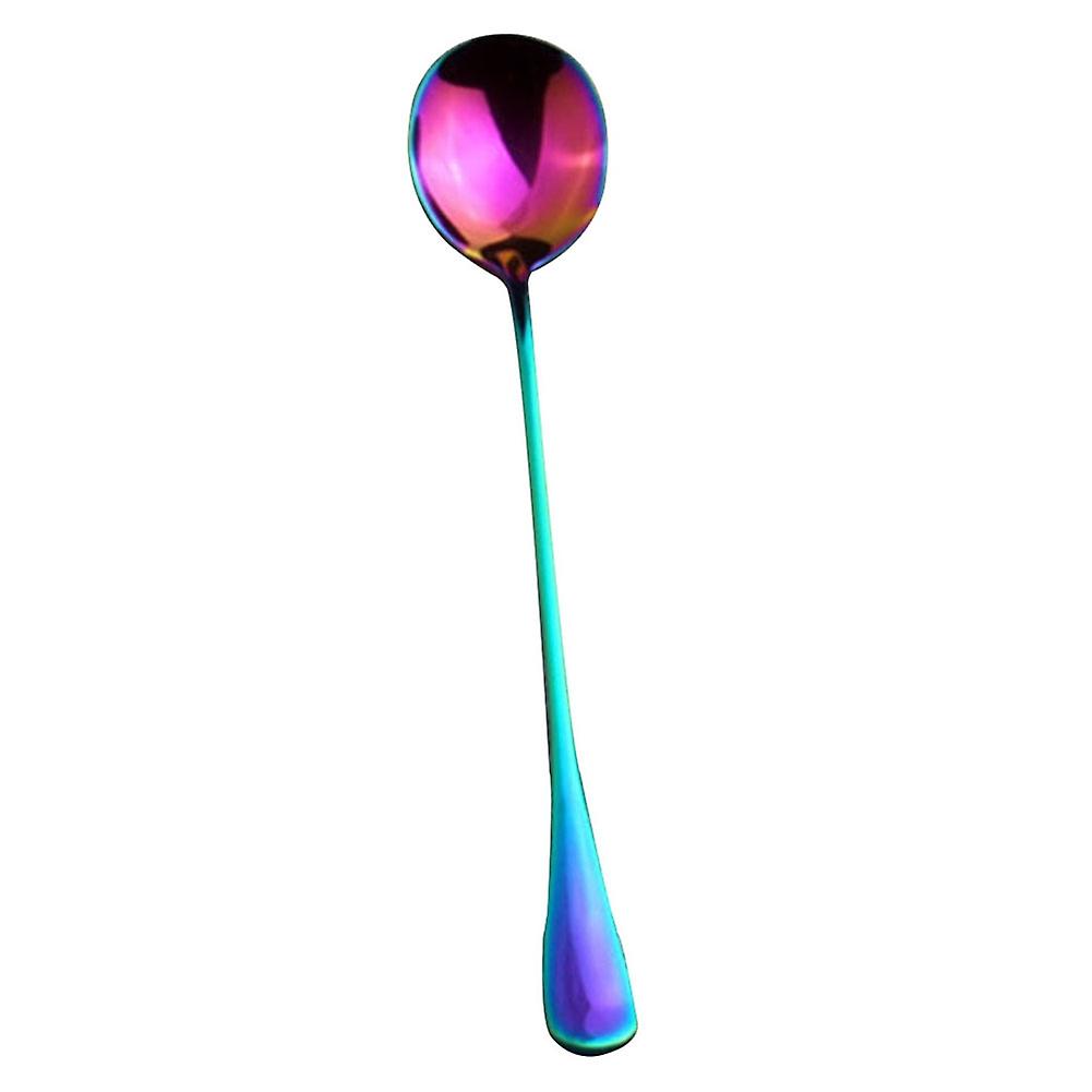 ZHOUBA Stainless Steel Long Handle Coffee Honey Ice Soup Stir Spoon Kitchen Tableware