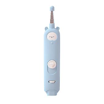 Katze Laserpointer Stift Spielzeug Doppelkopf Einziehbare Stange Mehrere Muster Austauschbare tragbare Kätzchen Laserpointer Stift Blau