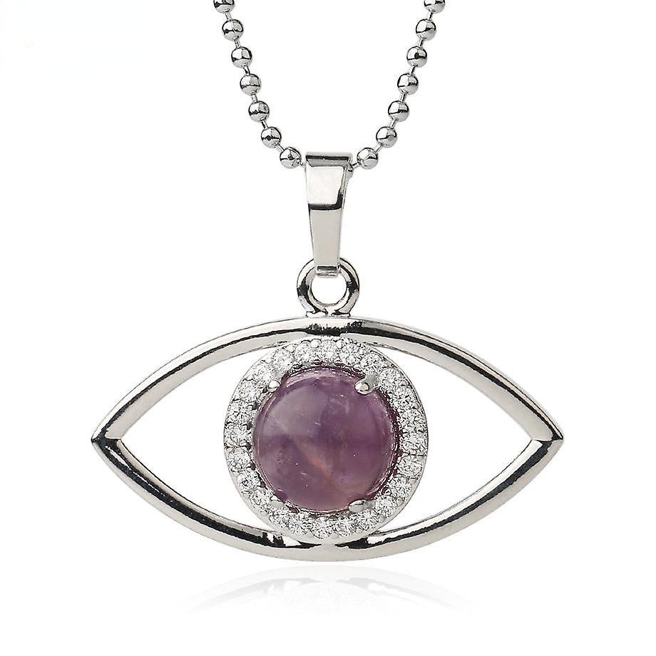 Angel's Eye Crystal Pendant Women's Stone Simple Versatile Clavicle Chain Necklace