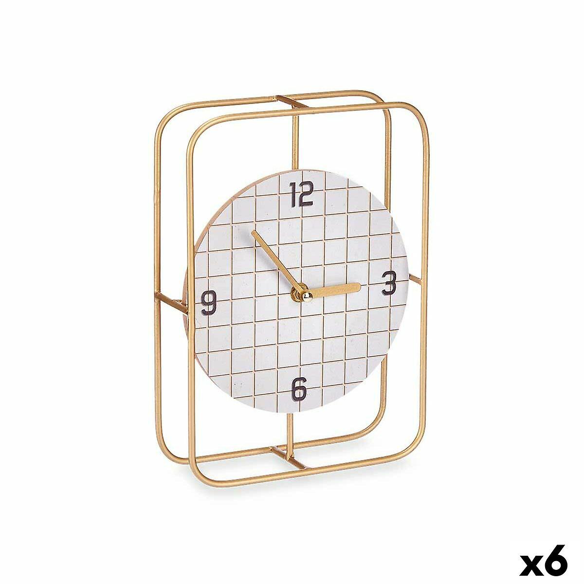 Table clock Gift Decor 22STC331-1 22STC331-1 Black Wood Squared (6 Units)