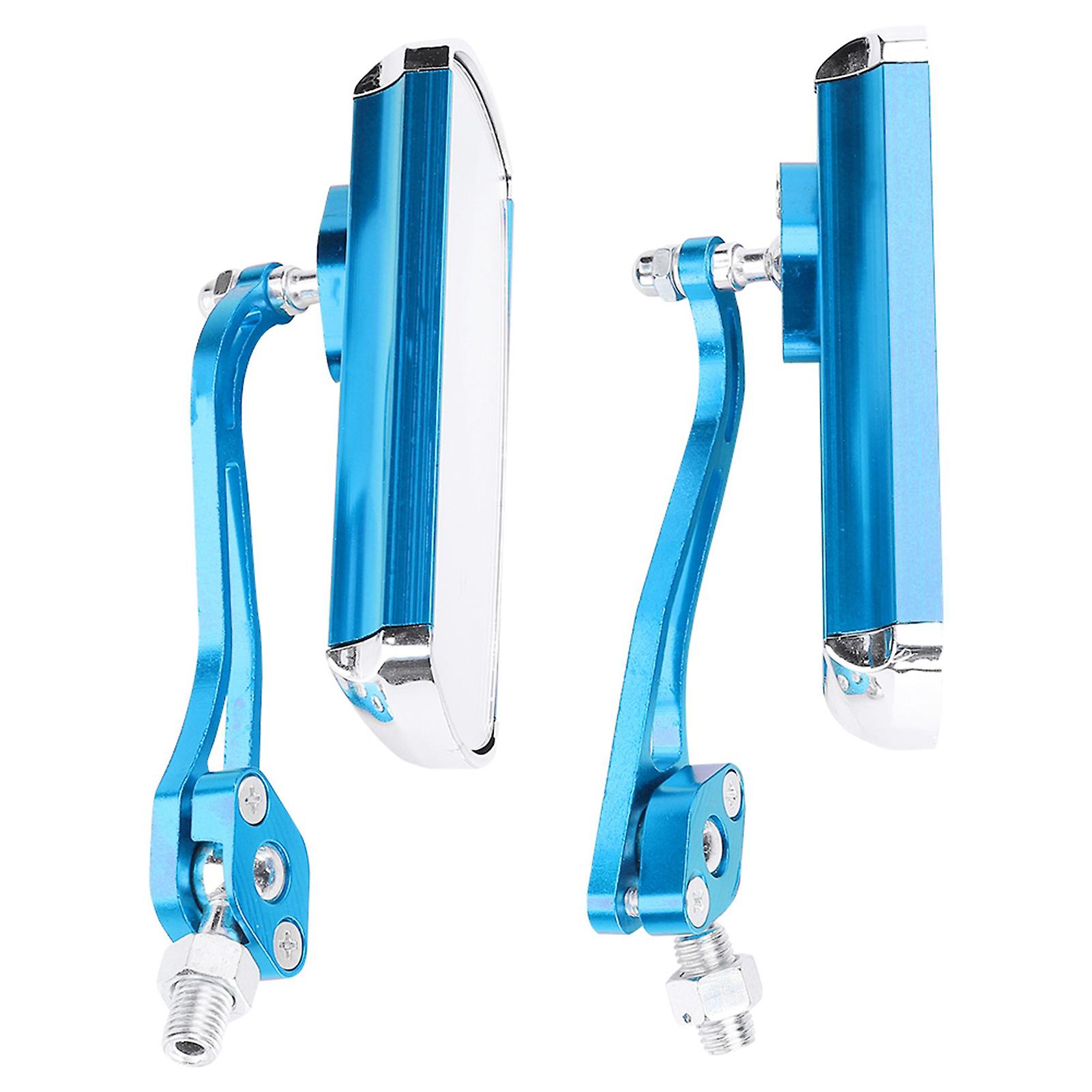 1 Pair Bicycle Handlebar Review Rear Back View 360 Rotation Mirror for Road Bikes (Blue) Bike Mirrors