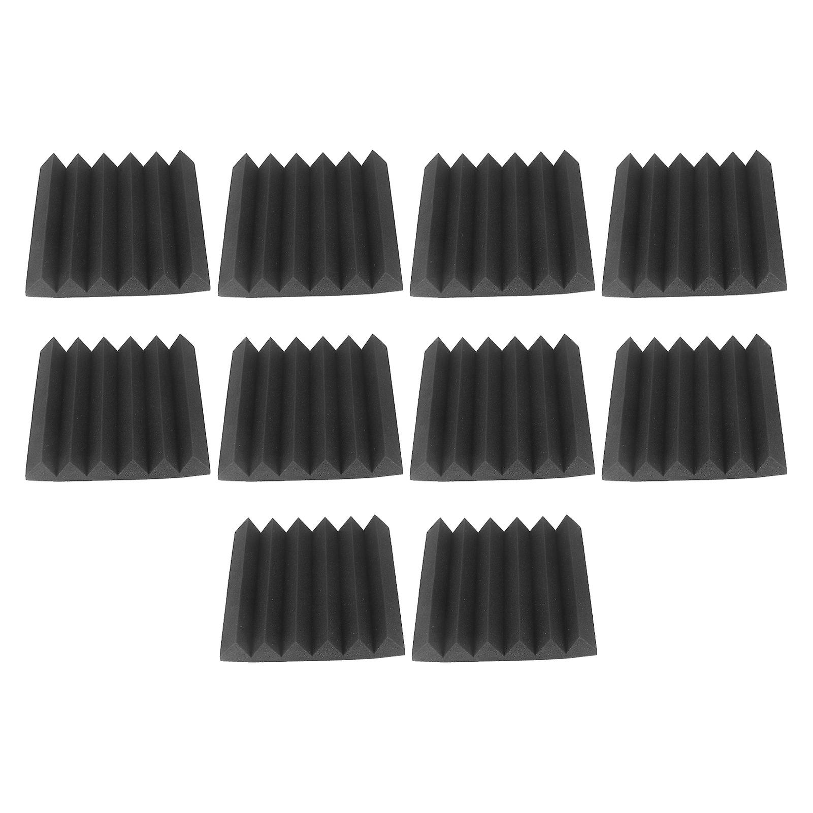 10Pcs Acoustic Panel Sound Absorbing Foam Soundproof Insulation Set Kit for Home Studio