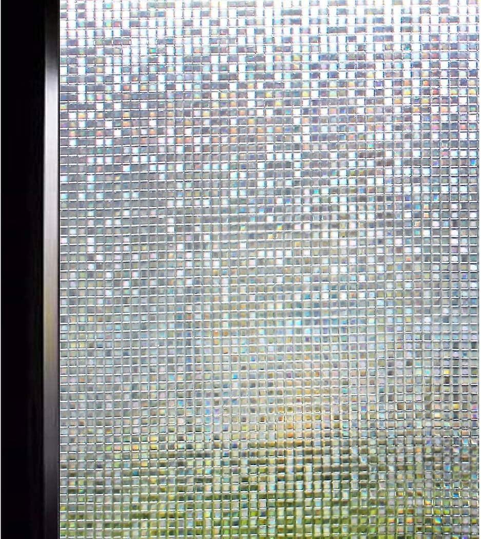 Privacy Window Film 3D Decorative Window Film Electrostatic Self-adhesive Window Anti-UV Film (90cm