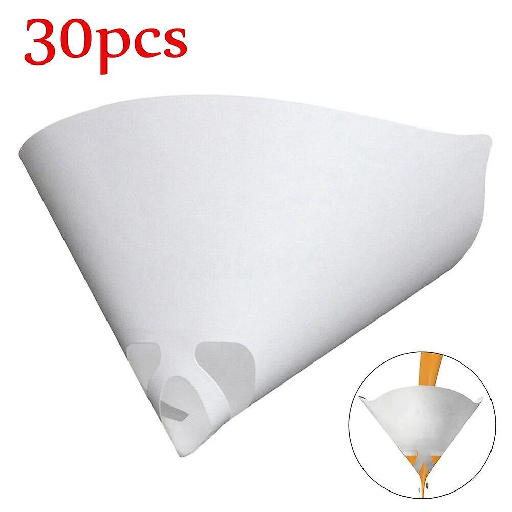 30/60/100pcs Car Paint Spray Mesh Paper Filter Purifying Straining Funnel Mesh Conical Paint Filte Mesh Nylon Micron Paper~26717