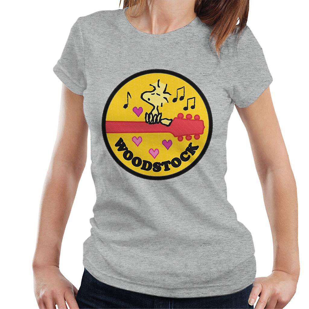 Peanuts Woodstock Perched On A Guitar Women's T-Shirt Fruugo NO