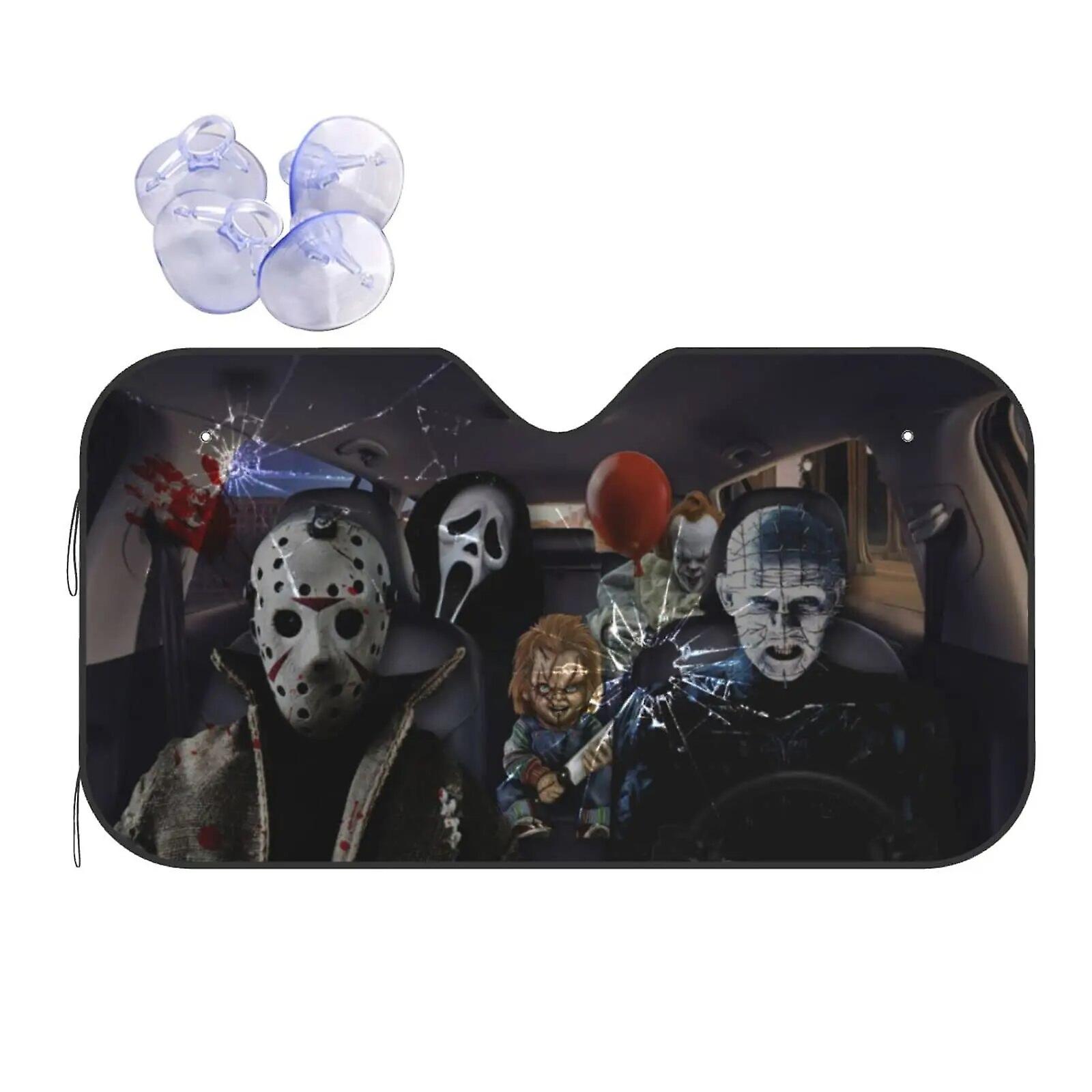 חם הליכה מת הדפסת תלת מימד שמשיה לרכב צללית זומבי קיץ אביזרים לרכב שמשת חלון רכב עמיד מכסה גודל גדול ~ 17455