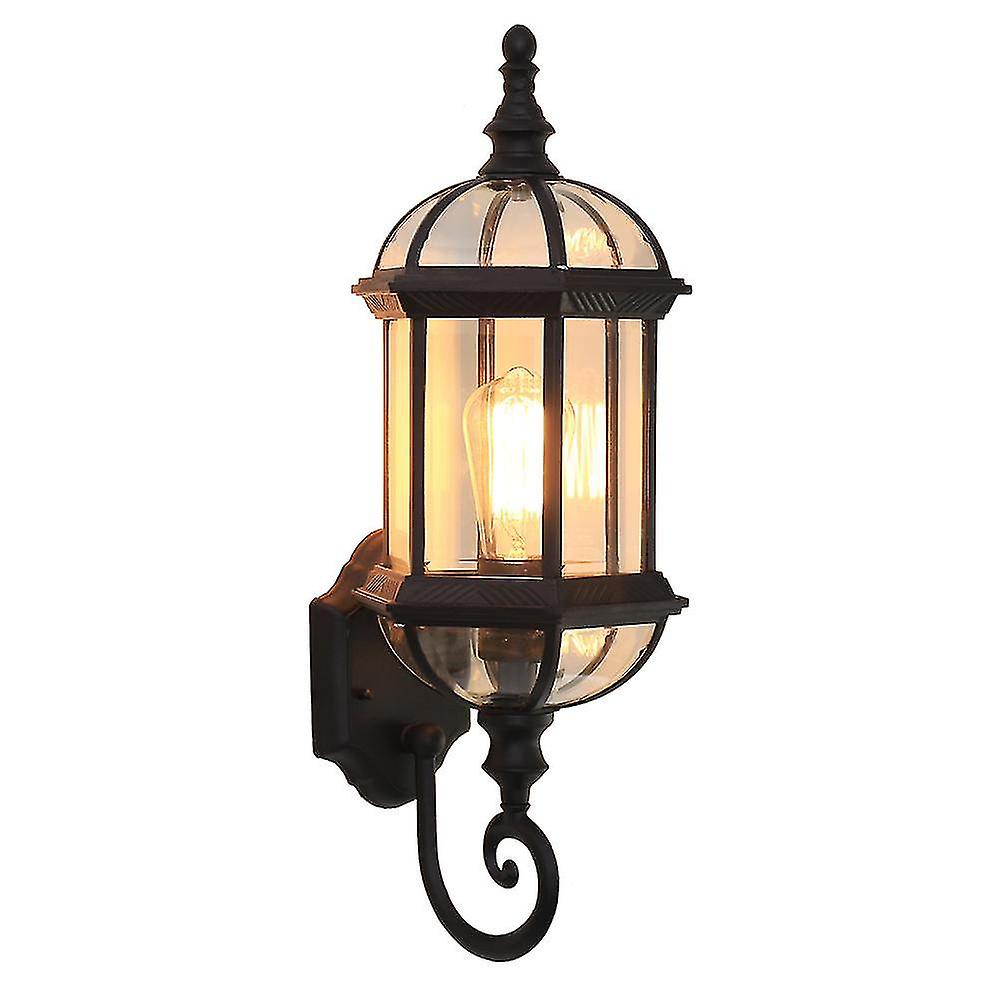 20Cm Garden Wall Lamp 220v E27 Black Lamp Without Bulb