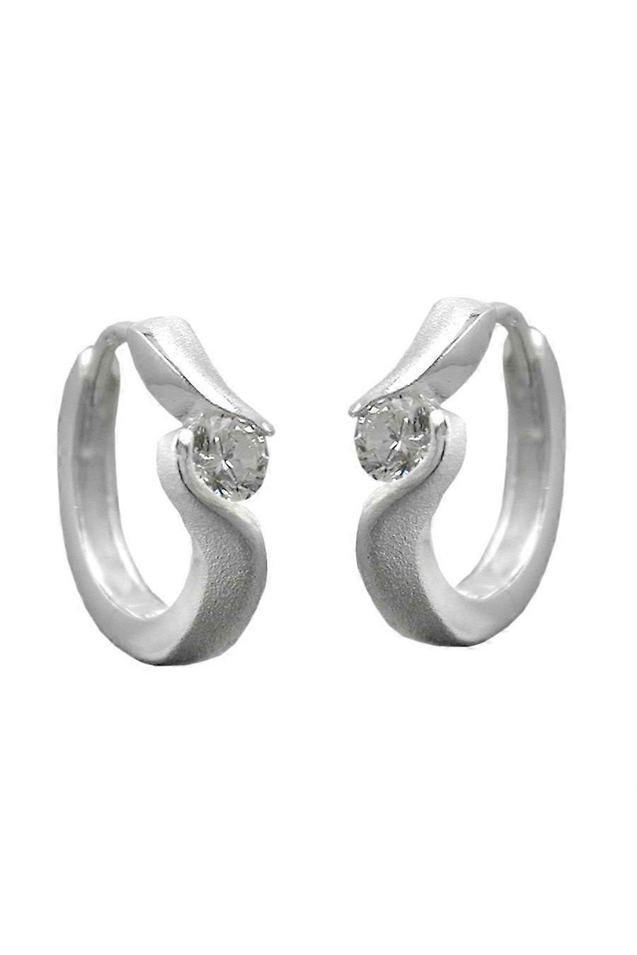 Hoop Earrings Matt/polished Silver 925 - Gl91703