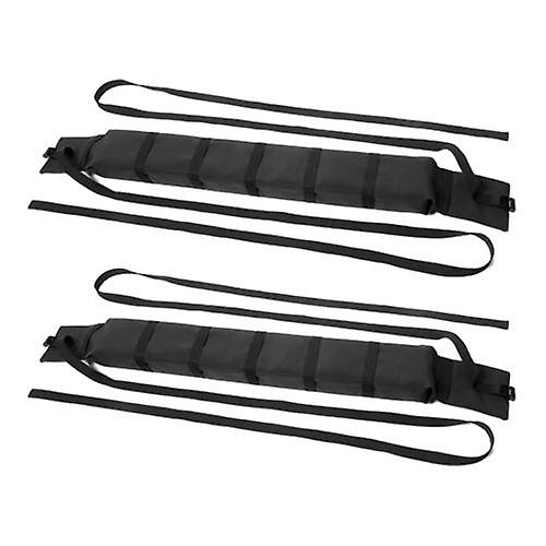 Universal Soft Roof Rack Pads with Cargo Tie Down Straps Convenient Installation Kayak Roof Rack Pads for Surfboard Snowboard