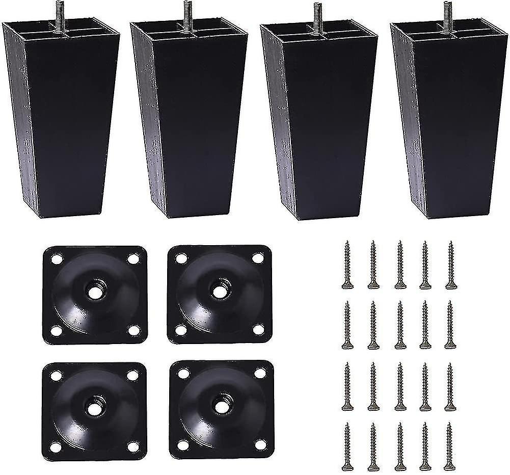 Pernas de móveis 4,7 polegadas de plástico afilado sofá-ônibus pernas pacote de 4 afunilados