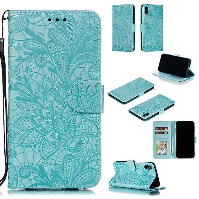 Multifunctional Flower Flip Case Cover for Honor 10 - Green