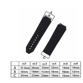 Bracelet Montre En Silicone PU étanche – Compatible HUBLOT Big Bang Et Montres Avec Largeurs 24, 25, 26, 27 Mm