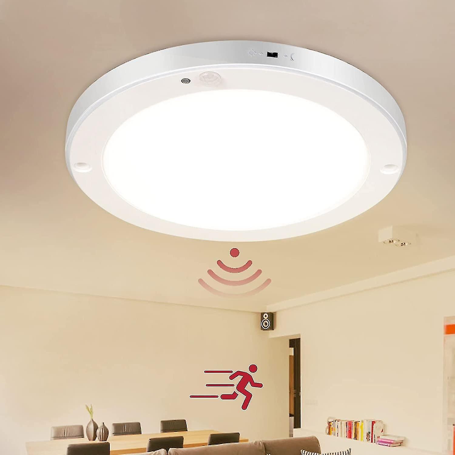 Motion Sensor LED Ceiling Light, 18W 1200lm 2700K Warm White