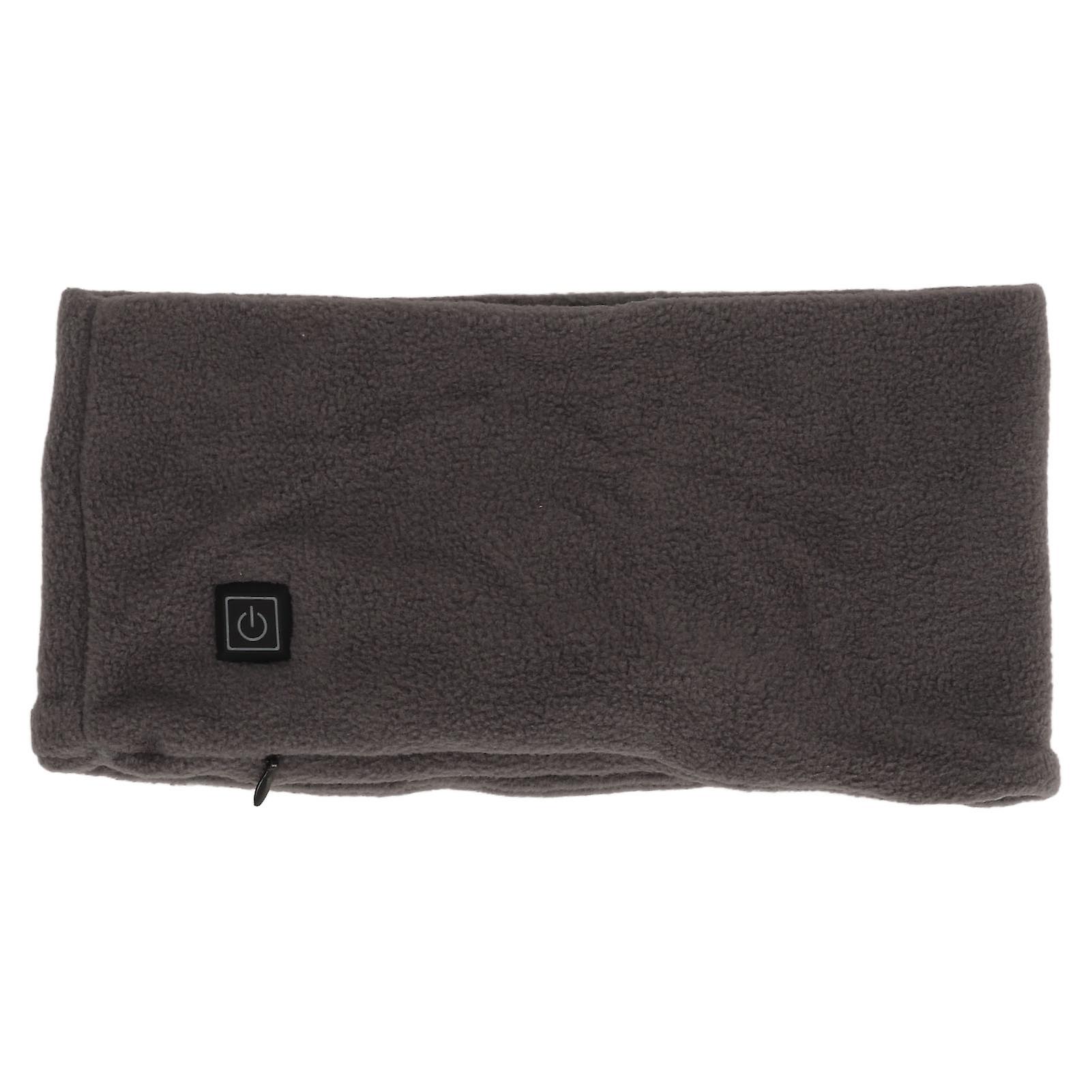 Soft Polyester Electric Heated Scarf, USB Powered, 3 Adjustable Temperatures, for Indoor and Outdoor Use, Grey