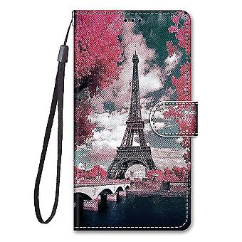 Case For Xiaomi Poco X4 Pro 5g Painted Flip Cover Magnetic Coque Cover Etui Closure - Eiffel