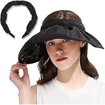 Women's Sun Visor, Anti UV Sun Visor Cap, Wide Brim Beach Hat, Sun Protection Cap, UPF50+, for Outdo