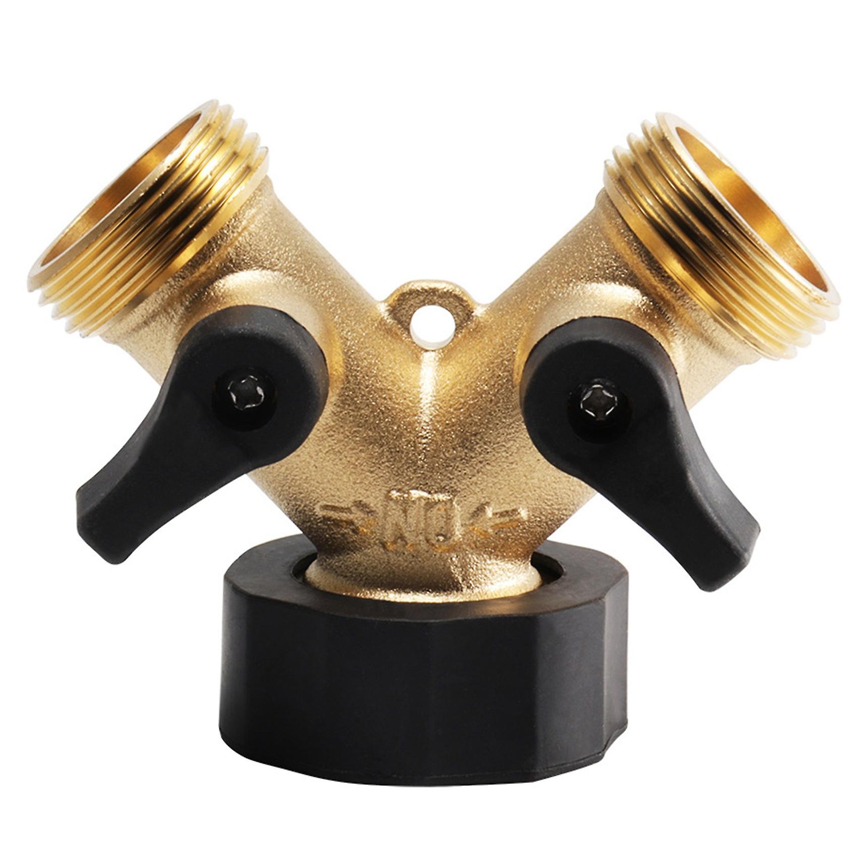 Home Garden Gardening Y-Type Water Pipe Joint Brass Double-Pass Shunt Quick Irrigation Quick Connec