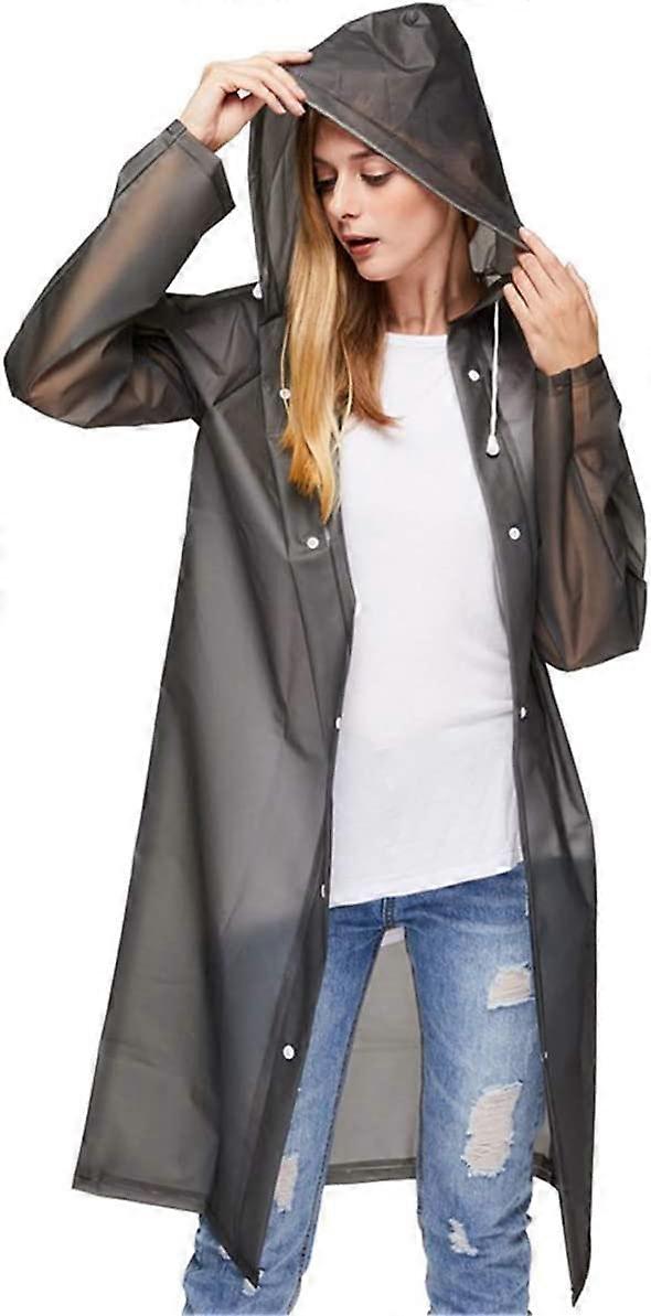 Ponchos de pluie imperméables à capuche Adulte Femmes Hommes EVA Imperméable pour la randonnée cyclisme camping et voyages, imperméable et respirant