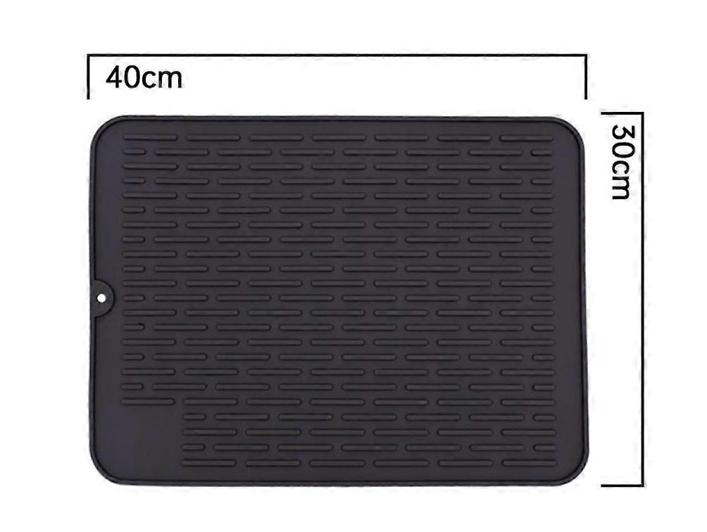 Silicone Dish Drying Mat 45 x 40 cm (Black)