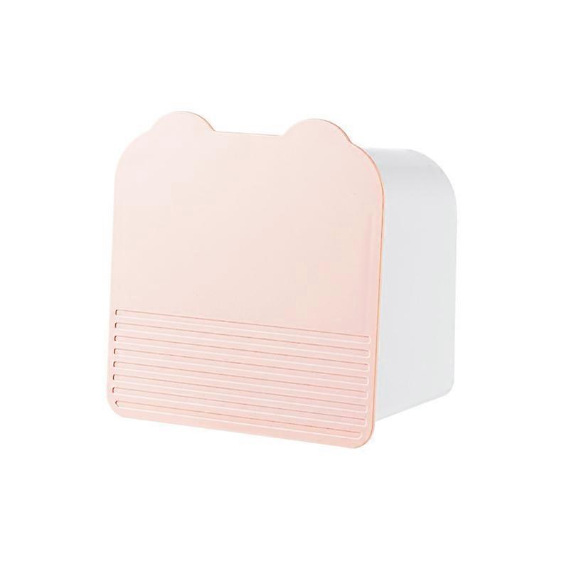 Sanitary Napkin Storage Container,Plastic Portable Sanitary Napkin Organizer Box for Bathroom First Period Bag (Pink)