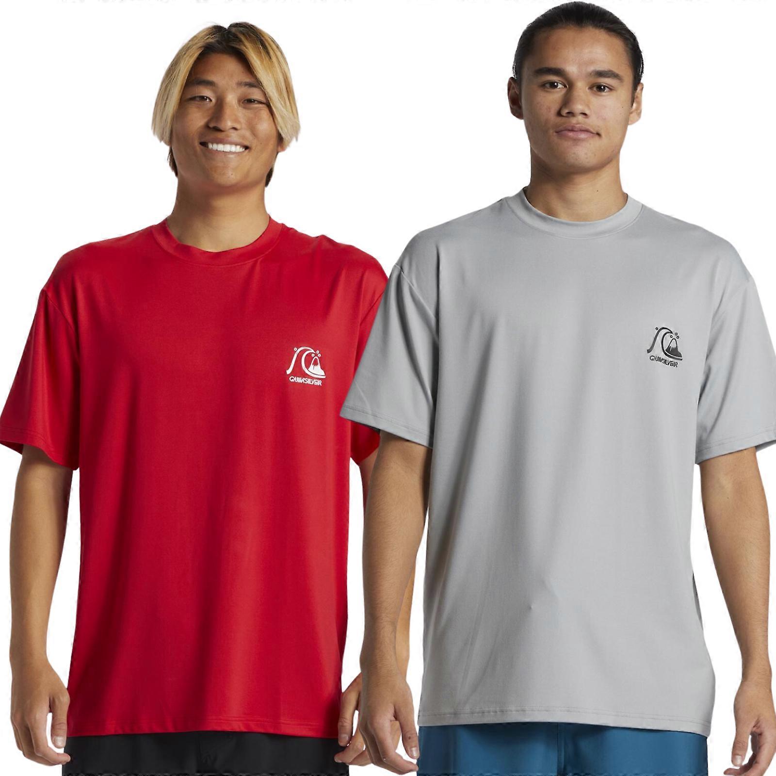 Quiksilver Mens DNA Bubble Logo Short Sleeve UPF 50 Rash Vest Surf T-shirt