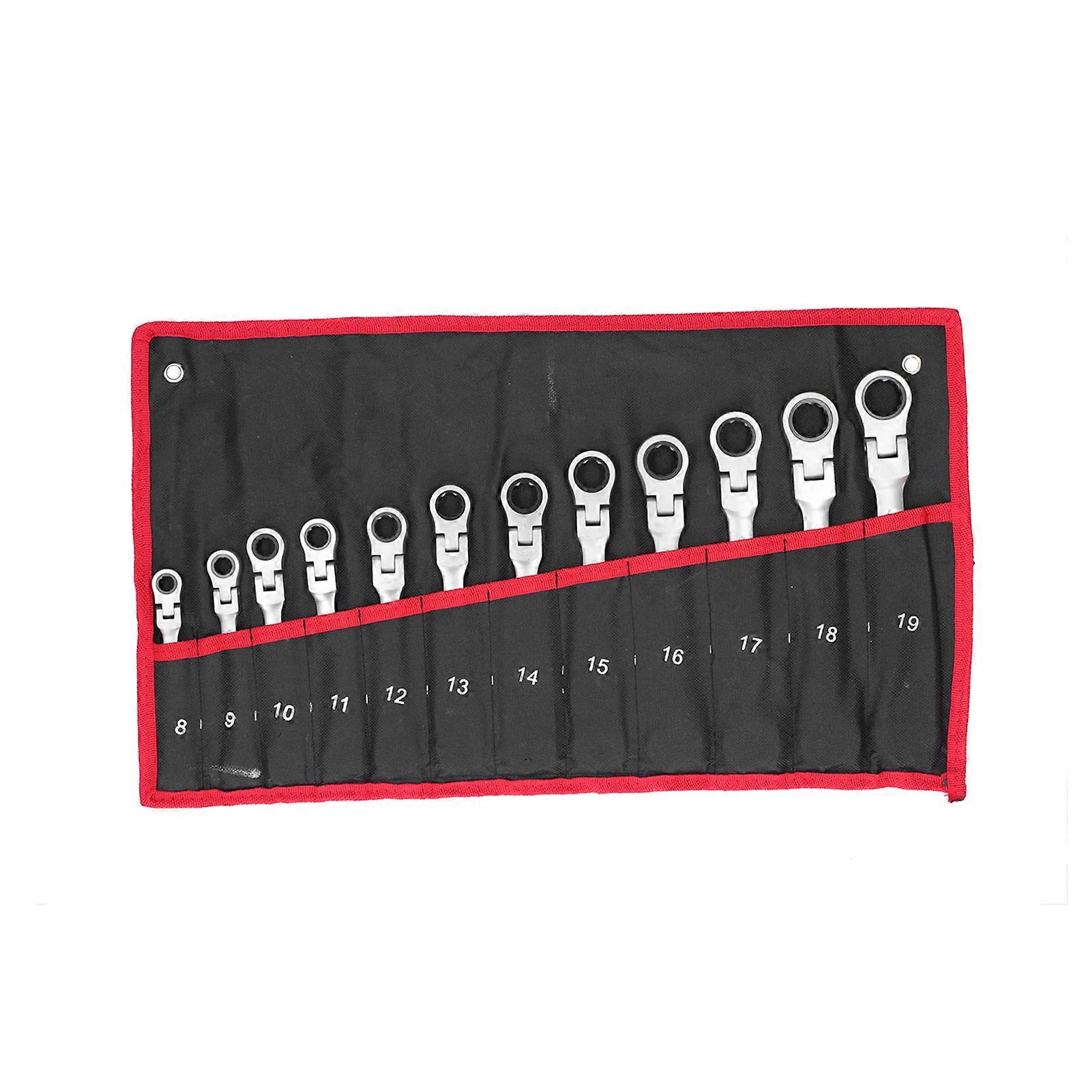12pc 819mm Ratchet Wrench Set Flexible Metric DIY Auto Repairing Durable Rustproof Spanner NO.9825