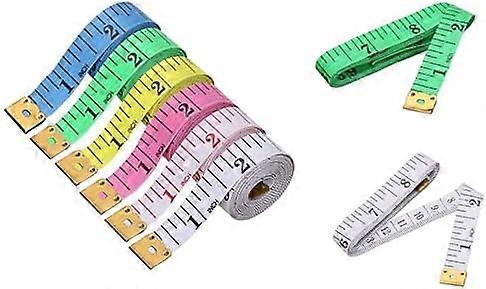 Μεζούρα Σώματος Μέτρησης 130cm Ραπτοταινία Διπλής Όψης Πολύχρωμη και Συσκευασία (Έγχρωμη 6 Pk)