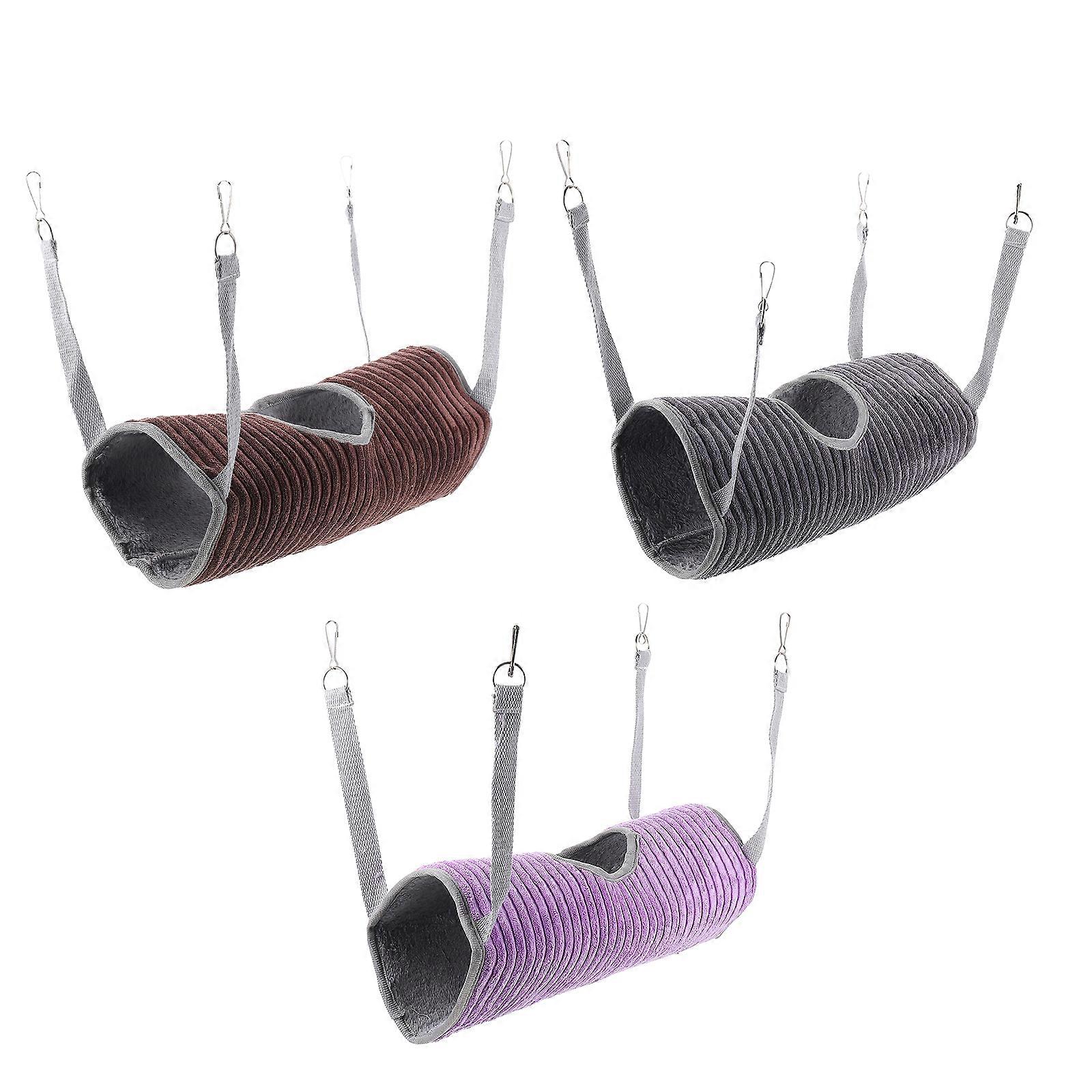 3 Pcs Ferret Hammock Hamster Tunnel Toy Small Pets Hammock Winter Hamster Tunnel Dwarf Hamster Hammock