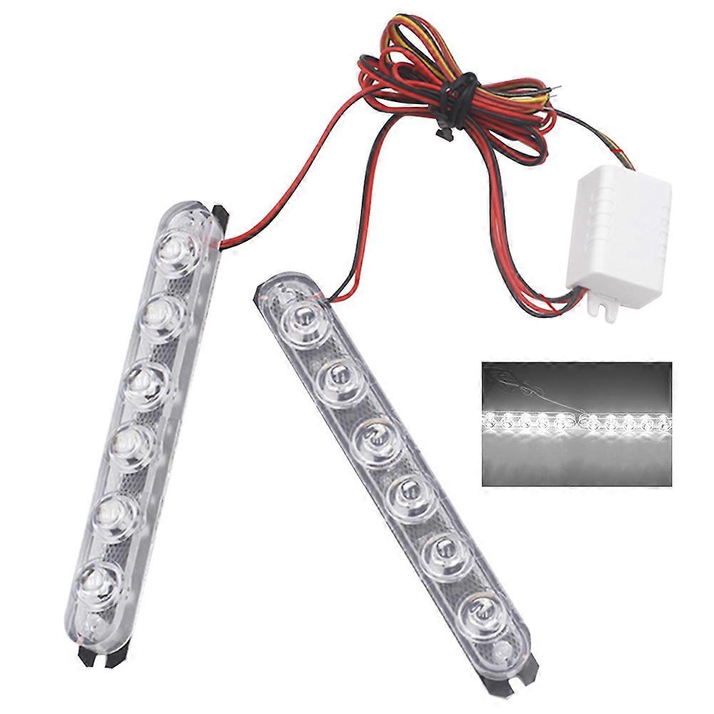 1 par polisljus Led Strobe Lights Flasher Auto Flash Stroboskop Strobe Light Nödvarningslampa Parkeringssignal ljus