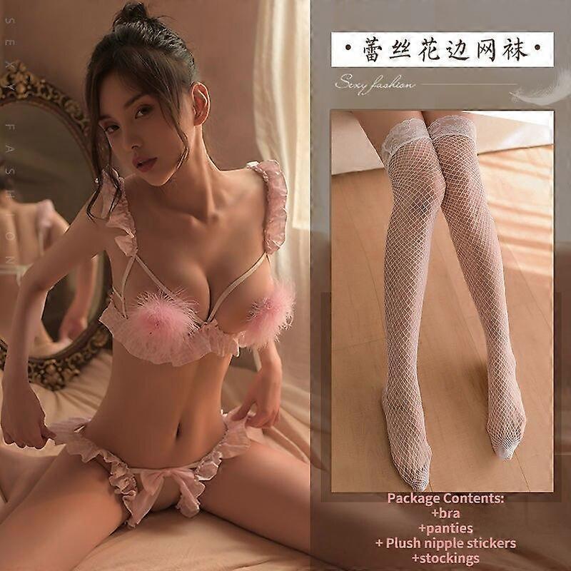 أفخم ثلاث نقاط ضمادة لطيف حمالة الصدر مجموعة مثير المثيرة الملابس الداخلية العاطفة إغراء تيدي الملابس الداخلية كوسبلاي موحدة ملابس غريبة