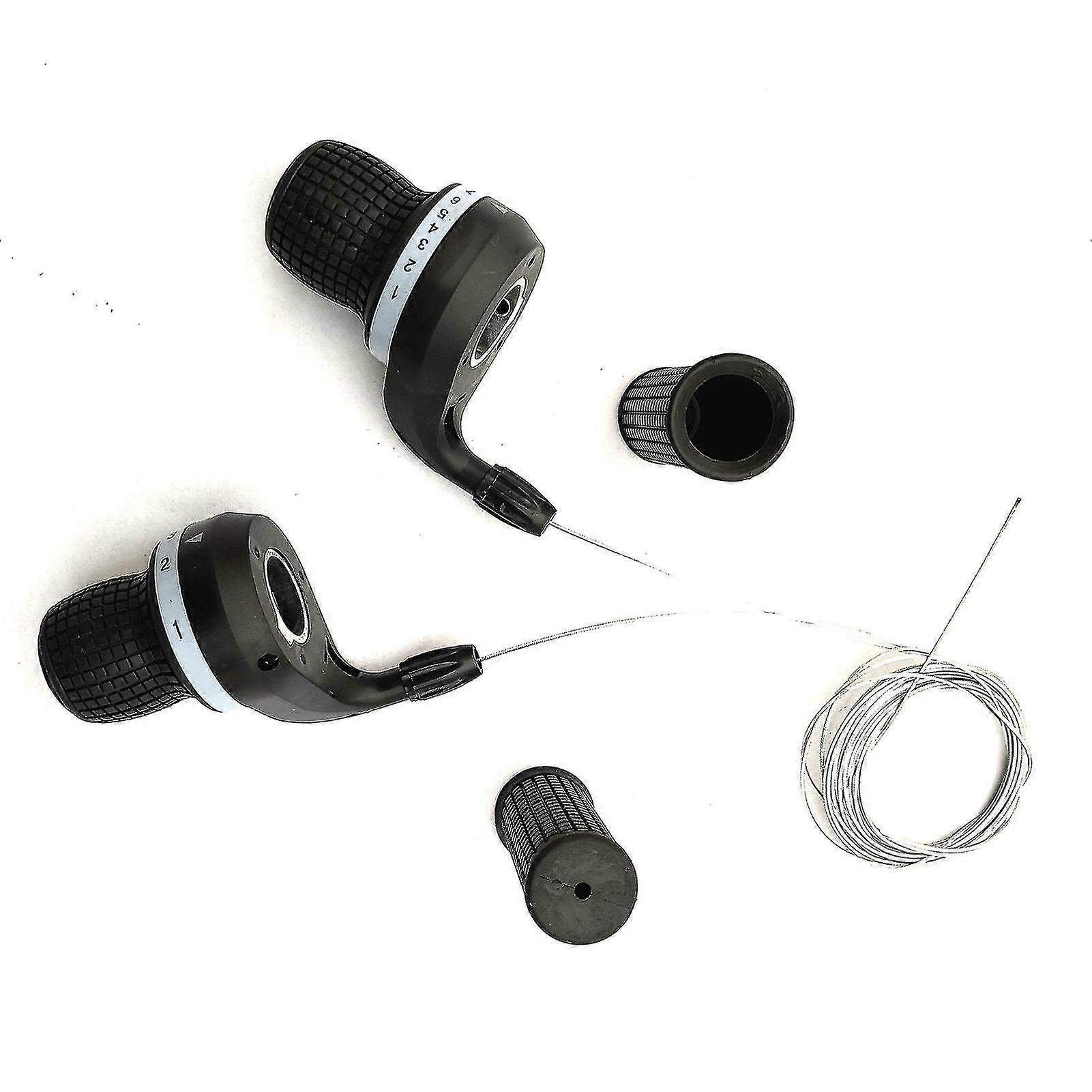 Bicycle Twist Shifter Set Simple Installation Lightweight 3/7 Speed Bike Shift Lever Non-slip Bike Handle Bar Grips Kit Kaesi