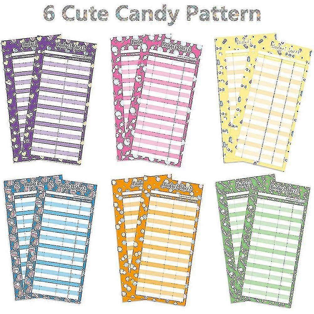 60pcs Budget Sheets Expense Tracker Paper Refill Inserts With Holes For A6 Binder Cash Envelope,car Hy