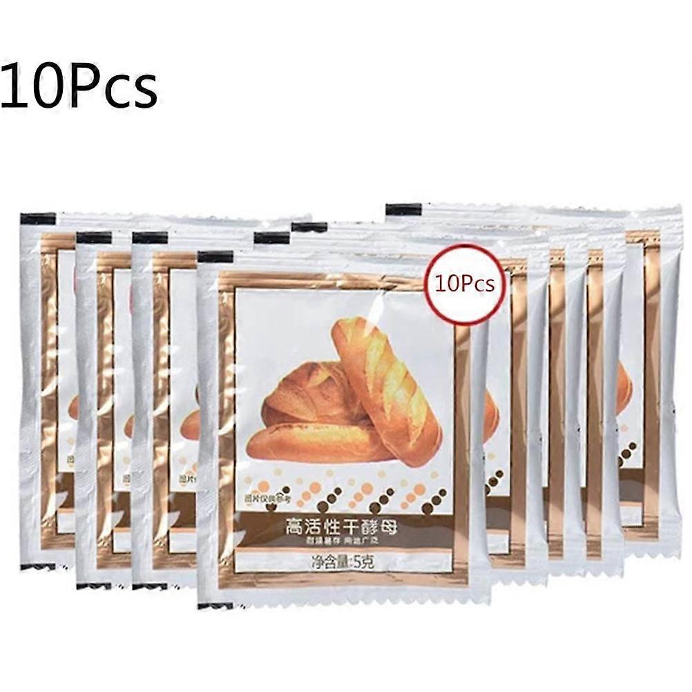 10Pcs Active Dry Yeast Kitchen High Glucose Yeast Baking Yeast for Bread Cake