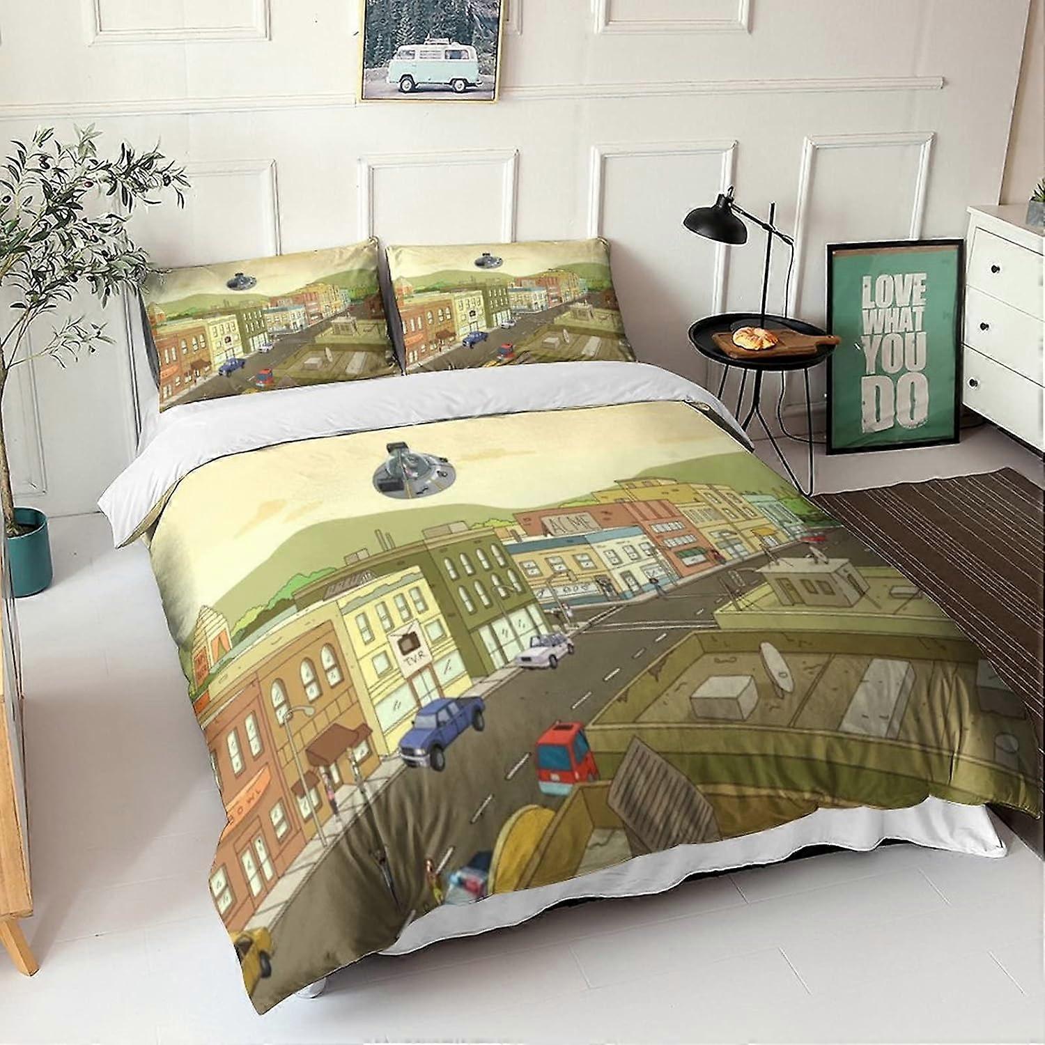 Rick And Morty Copripiumino Rick And Morty Set Biancheria Da Letto Set Biancheria Da Letto Persona Modello D Copripiumino In Microfibra Copripiumino Set Pezzi Con Dimensioni 135 * 200 CM