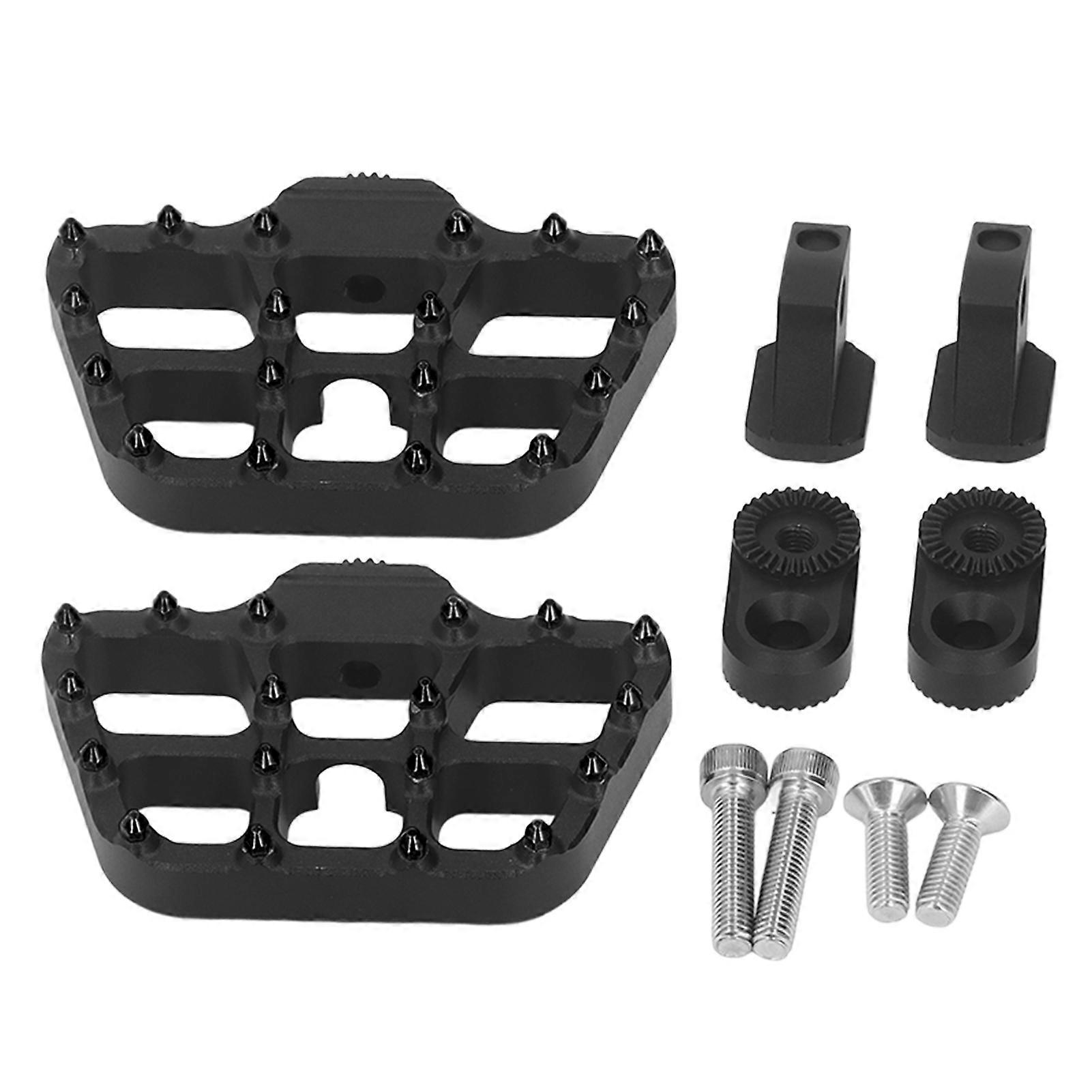 Motorcycle Front Wide Foot Pegs CNC Aluminum Footrests with Nonslip Stainless Steel Teeth for R18 20202022 Gold