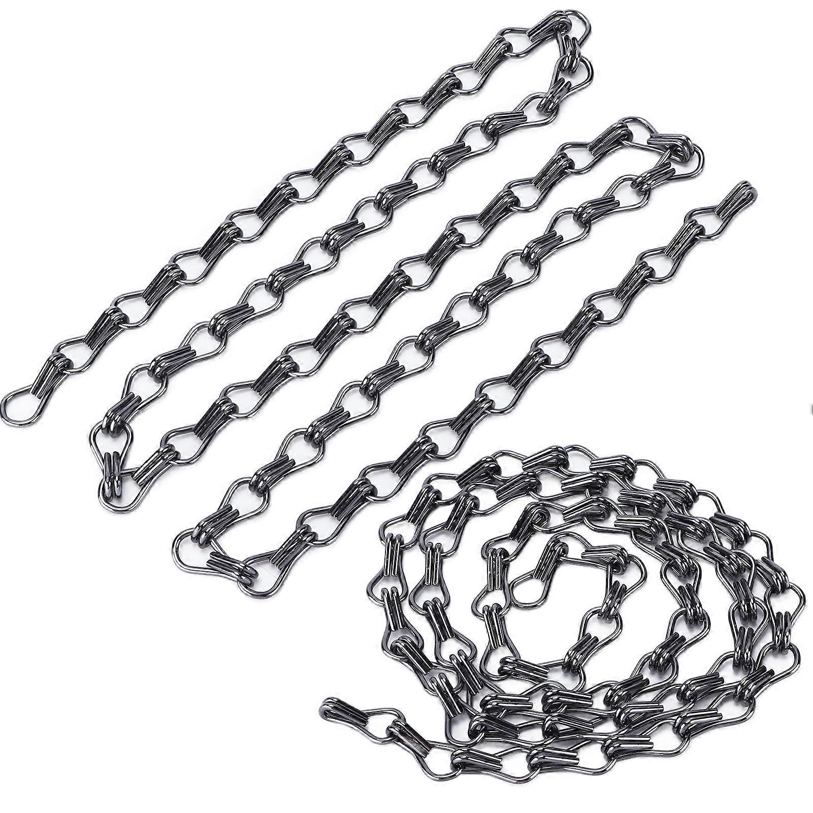 2Pcs Hanging Chain One Meter Rustproof Anticorrosion Convenient Assembly Light Fixture Chain for DIY Bird FeedersGray