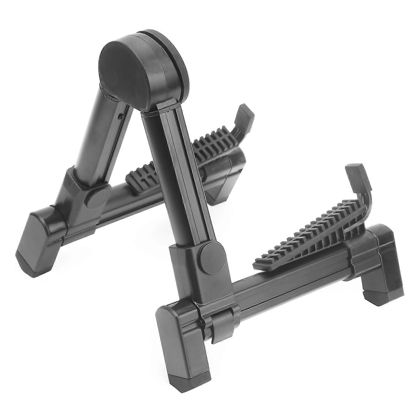 Ukulele Stand Foldable Aluminum Alloy Floor Bracket Display Holder Black