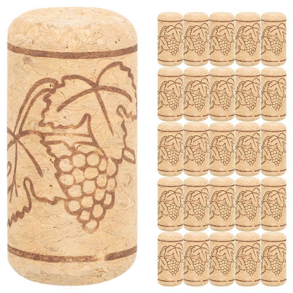 50pcs Wine Bottle Sealing Plug Bottle Stoppers Party Bottle Caps Wooden Wine Stoppers